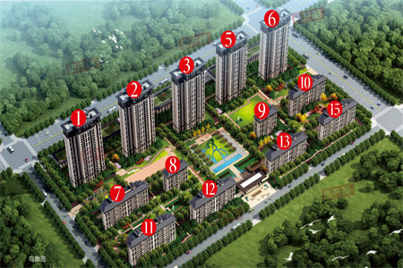 城北青城樱园3室2厅2卫129.79m2毛坯房